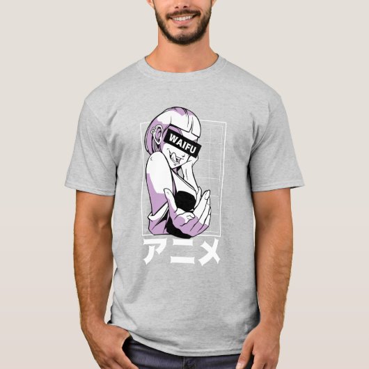 アニメガール日本のキャラクター Tシャツ (正面)