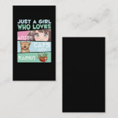 アニメガール猫とラーメン日本の中毒 名刺 (正面/裏面)