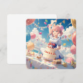 アニメガール誕生日招待状 招待状 (正面/裏面)