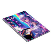 アニメガール遊ズピアノパーソナライズされた ノートブック (右側)