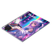 アニメガール遊ズピアノパーソナライズされた ノートブック (左側)