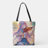アニメガール遊ズ・ザ・ヴァイオリンパーソナライズされた トートバッグ (裏面)