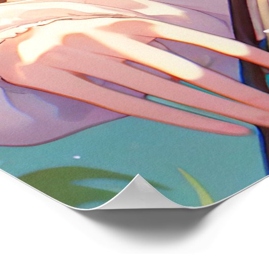 アニメガール遊ズ・ザ・ヴァイオリンパーソナライズされた ポスター (角)