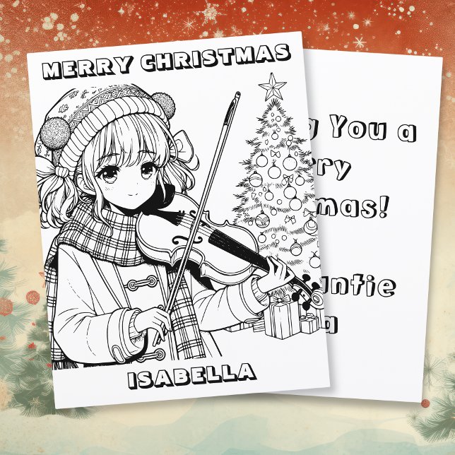 アニメガール遊ズ・ビオラ・クリスマスカラーリングページ (クリエイターアップロード済み)