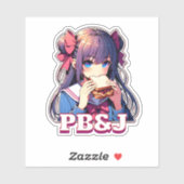 アニメガール食べ物ズPB&Jサンドイッチ シール (シート)