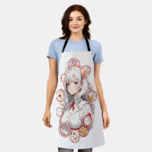 アニメガール エプロン (着用した状態)