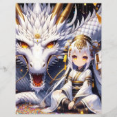 アニメガール&ホワイト&金ゴールドドラゴン (裏面)