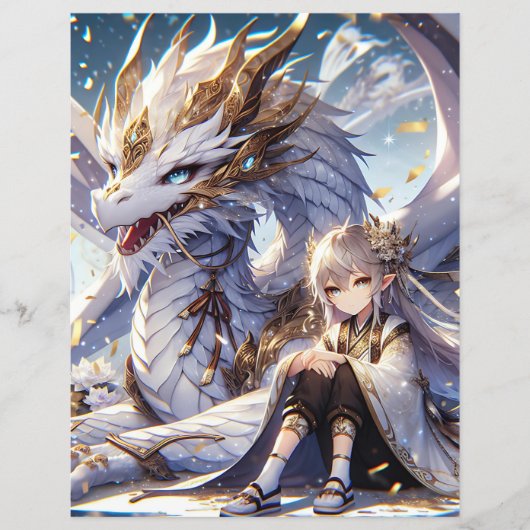 アニメガール&ホワイト&金ゴールドドラゴン (正面)