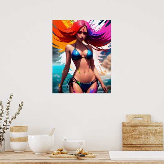 アニメガール ポスター (キッチン)