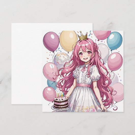 アニメガールbirhday A 招待状 (正面/裏面)