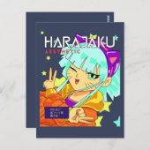 アニメガールharajaku cour rawマンガ ポストカード (正面/裏面)