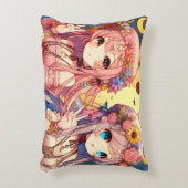 アニメガールHippie Moon Girls 与え's Peace Sign アクセントクッション (正面(垂直))