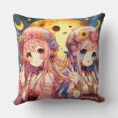 アニメガールHippie Moon Girls 与え's Peace Sign クッション (裏面)