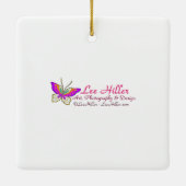 アニメガールHippie Moon Girls 与え's Peace Sign セラミックオーナメント (裏面)