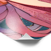 アニメガールHippie Moon Girls 与え's Peace Sign フォトプリント (角)