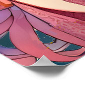 アニメガールHippie Moon Girls 与え's Peace Sign ポスター (角)