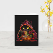 アニメキッズ猫ラーメン日本のキッズかわいい猫フレーム カード (黄色い花)