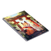 アニメキツネかわいいキツネファンタジーアート ノートブック (右側)