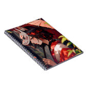 アニメキツネガールかわいいキツネファンタジーアート ノートブック (右側)