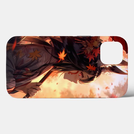 アニメキツネガールかわいいキツネファンタジーアート Case-Mate iPhoneケース (裏面 (横))