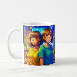 アニメキャラクターカラフルアート コーヒーマグカップ