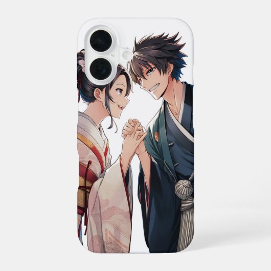 アニメキャラクター携帯ケースデザイン iPhone 16ケース (裏面)