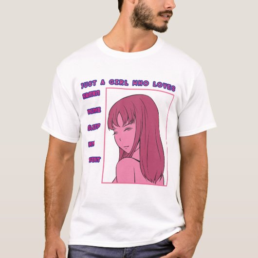 アニメギフト |マンガシャツ |女の子のためのアニメシャツ Tシャツ (正面)