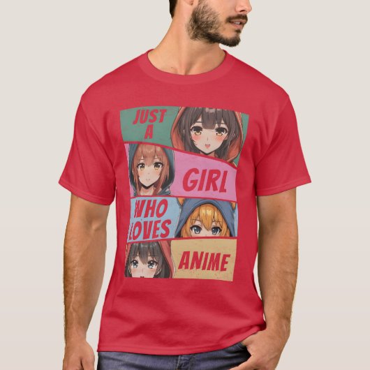 アニメグッズ アニメ好きな女の子 アニメ女子 Tシャツ (正面)