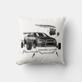 アニメグレ日本のードドリフトカー解体 クッション (正面)