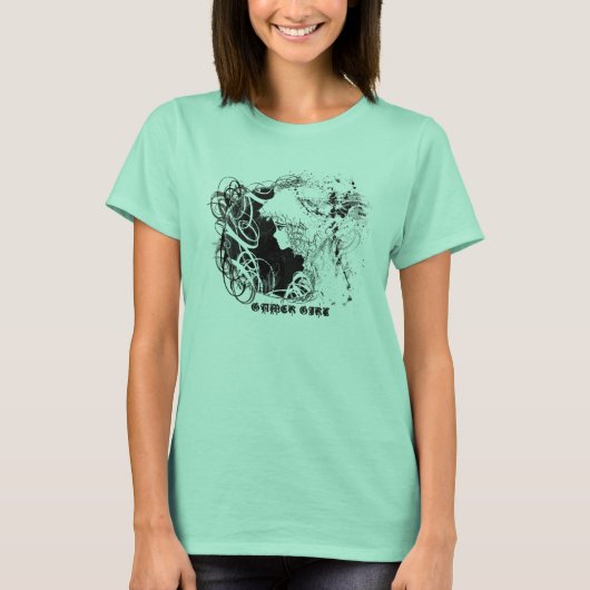 アニメゲーマーガールシャツ Tシャツ (正面)