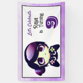 アニメゲームガールバースデーパーティー 横断幕 (縦)