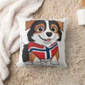 アニメコ縁どリーノルウェー国旗 クッション (ブランケット)