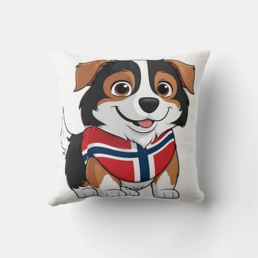 アニメコ縁どリーノルウェー国旗 クッション (裏面)