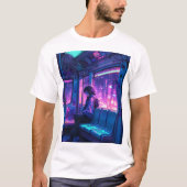 アニメサイバーパンクのグラフィックTシャツ Tシャツ (正面)