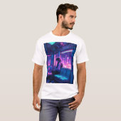 アニメサイバーパンクのグラフィックTシャツ Tシャツ (正面フル)