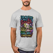 アニメサンタの大きな袋は空にする必要がある Tシャツ (正面)