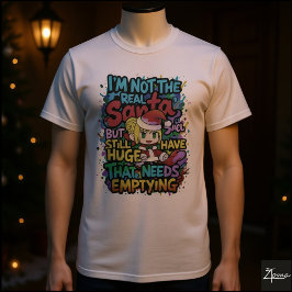 アニメサンタの大きな袋は空にする必要がある Tシャツ