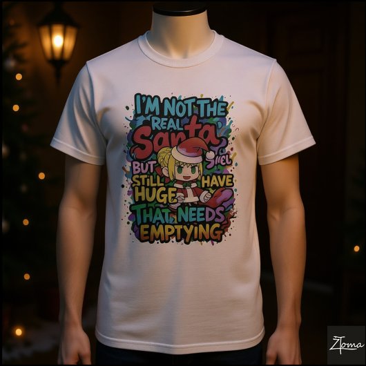 アニメサンタの大きな袋は空にする必要がある Tシャツ