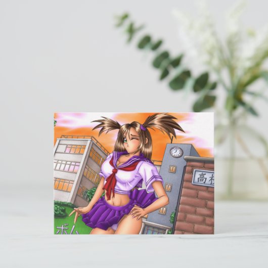 アニメスクールガール日記 ポストカード (スタンド正面)