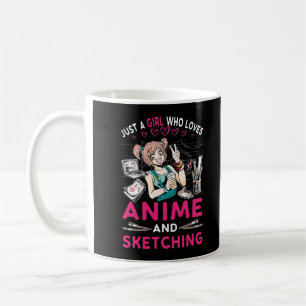 アニメスケッチガールオタク10代の漫画ファン コーヒーマグカップ