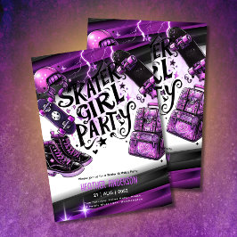 アニメスケーターガール誕生日パーティースケートボード