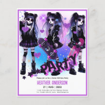 アニメスケーター女子バースデーパーティースカートボード