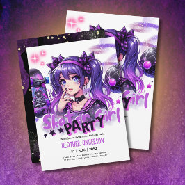 アニメスケーター女子バースデーパーティースカートボード