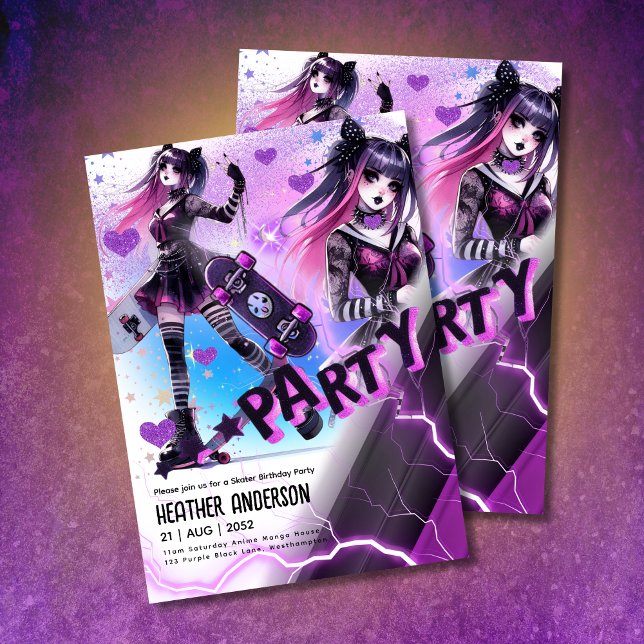 アニメスケーター女子バースデーパーティースカートボード (クリエイターアップロード済み)
