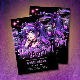 アニメスケーター女子バースデーパーティースカートボード