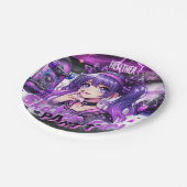 アニメスケーター女子バースデーパーティースカートボード ペーパープレート (アングル)