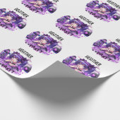 アニメスケーター女子バースデーパーティースカートボード ラッピングペーパー (角)