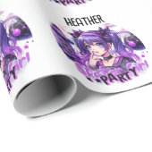 アニメスケーター女子バースデーパーティースカートボード ラッピングペーパー (ロールコーナー)