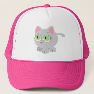 アニメスタイルかわいい子猫トラックハット キャップ