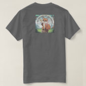 アニメスタイルかわいらしキツネTシャツ Tシャツ (デザイン裏面)